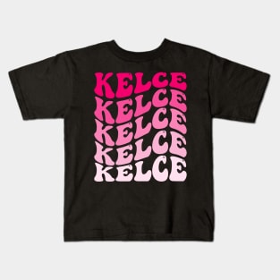 Vintage Kelce First Name Boy Kids Personalized Girl 70's Kids T-Shirt